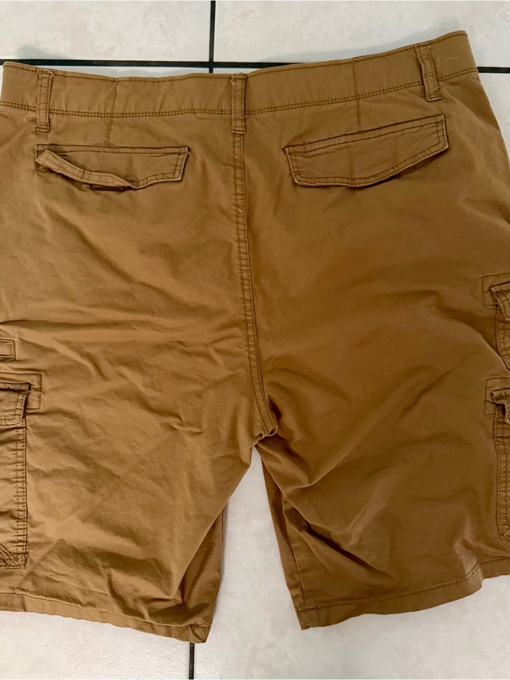 2 Prs. Men’s Iron Clothing Co. Hybrid Cargo Shorts Sz 36 Khaki & Brown - Picture 7 of 7